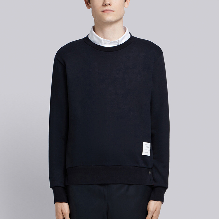 Shop トムブラウン ブルーアイヴィーボーイクルーネックスウェットシャツ スリーストライプ MJT085A-03377-415