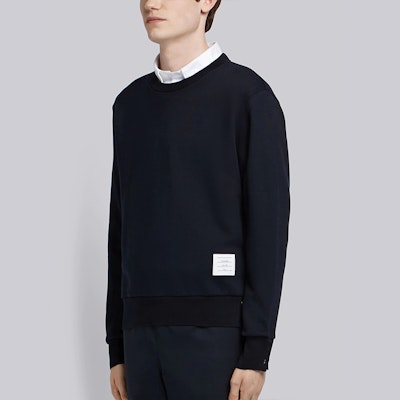 トムブラウン ブルーアイヴィーボーイクルーネックスウェットシャツ スリーストライプ MJT085A-03377-415 Details for トムブラウン ブルーアイヴィーボーイクルーネックスウェットシャツ スリーストライプ MJT085A-03377-415