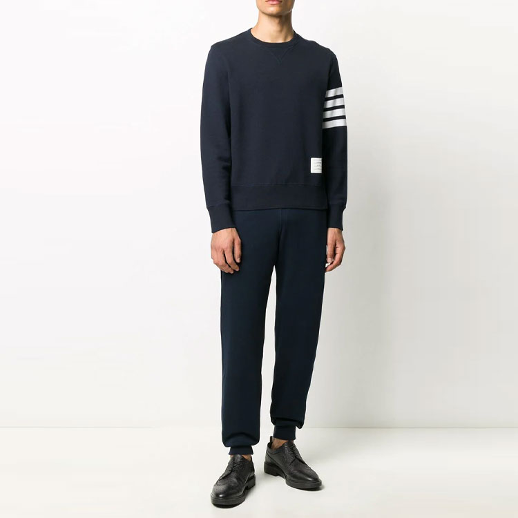 Purchase Pantalones Deportivos Thom Browne Azul de Punto con Cuerda Ajustable. MJQ094A-03034-415