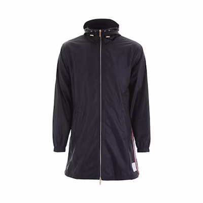 THOM BROWNE Blue Parka with Side Stripes MJT172A-03215-415