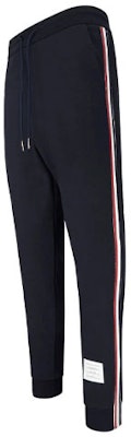 Pantalones Deportivos Azules Thom Browne con Raya Tricolor - Edición Otoño MJQ066A-03377-415 Shop Pantalones Deportivos Azules Thom Browne con Raya Tricolor - Edición Otoño MJQ066A-03377-415