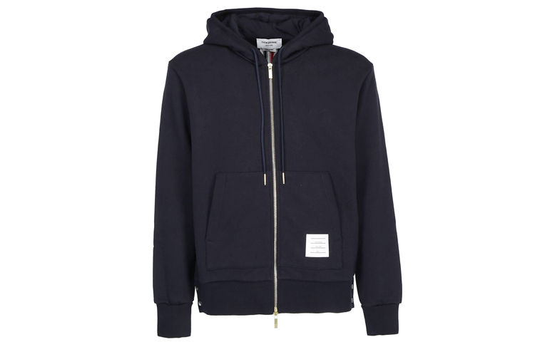Order Thom Browne 藍色拉鍊連帽衫（三條紋背面設計）- 秋季系列 MJT153A-03377-415