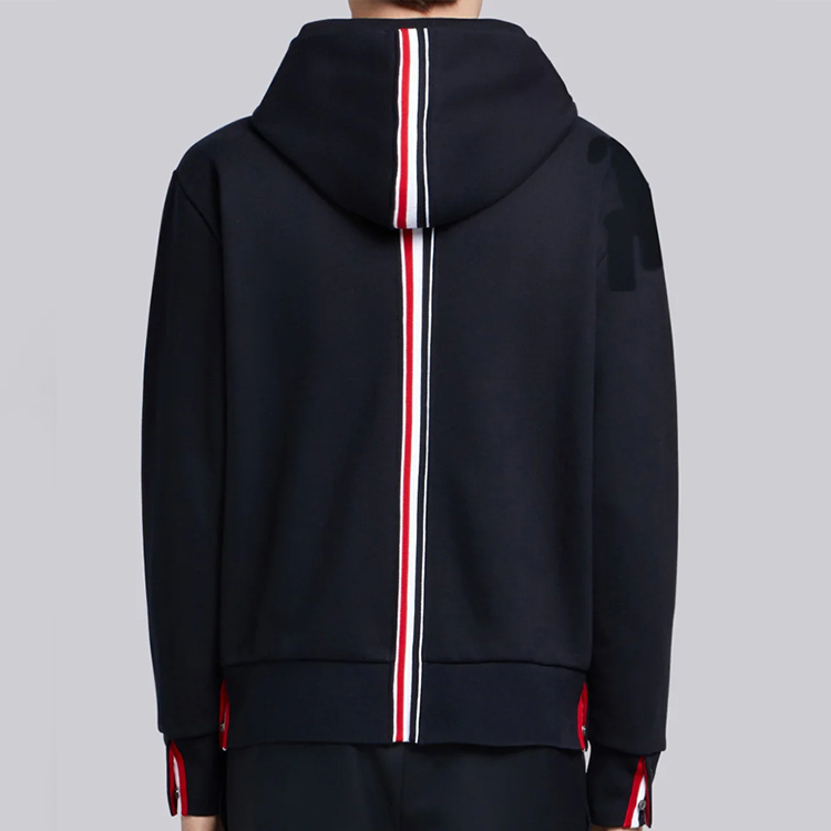 Purchase Thom Browne 藍色拉鍊連帽衫（三條紋背面設計）- 秋季系列 MJT153A-03377-415