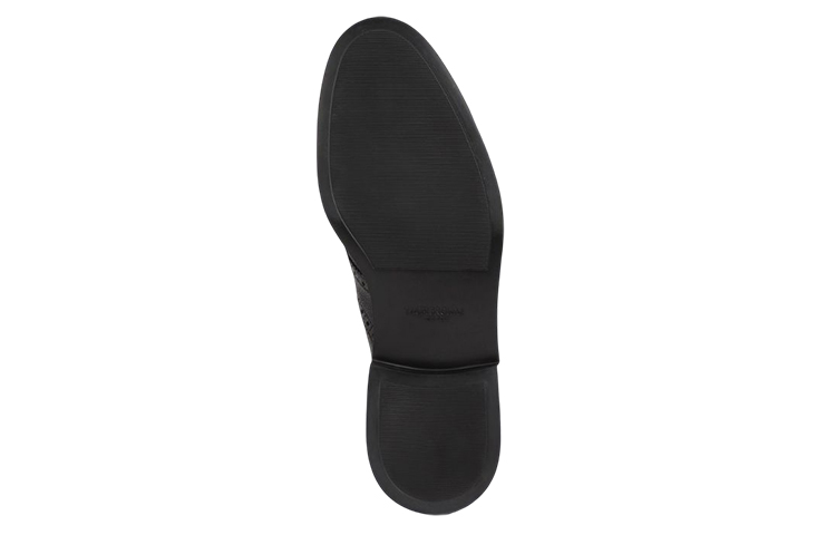 Shop Thom Browne 流苏黑色鹅卵石纹布洛克鞋 MFD121A06257001
