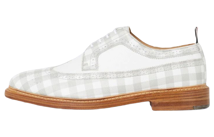 Thom Browne Brogue 'Grey White Checkered Print' MFD202A06257025