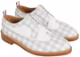 Order Thom Browne 灰白格纹布洛克鞋 MFD202A06257025