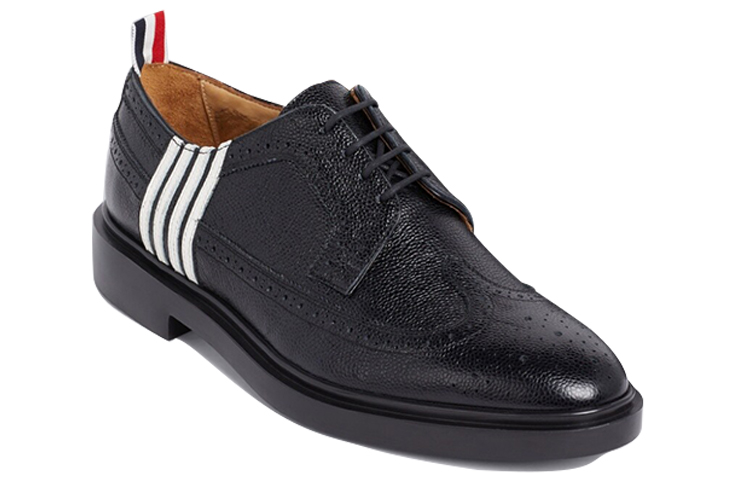 Lookbook トムブラウン ペブルグレイン ブラック ブローグ MFD006A00198001