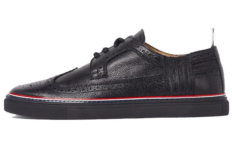Buy Thom Browne Brogue Casual Leather 'Pebble Grain Black' MFD138A00198001
