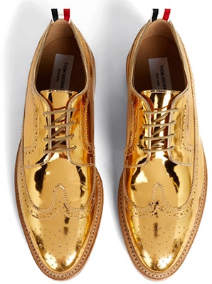 Thom Browne布洛克鞋 '镜面抛光金' MFD002B07476715 Lookbook Thom Browne布洛克鞋 '镜面抛光金' MFD002B07476715