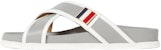 Thom Browne Calfskin Striped Buckle Cross Sandals 'Dark Grey' MFL079A05584025