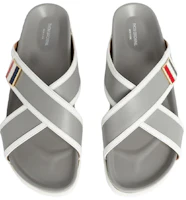 Shop 톰브라운 다크그레이 스트라이프 버클 샌들 MFL079A05584025
