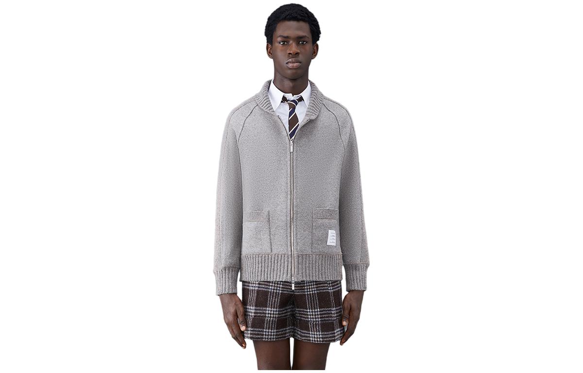 Thom Browne Camel Hair Zip Flight Regular Fit Jacket Men MJT391A-J0090