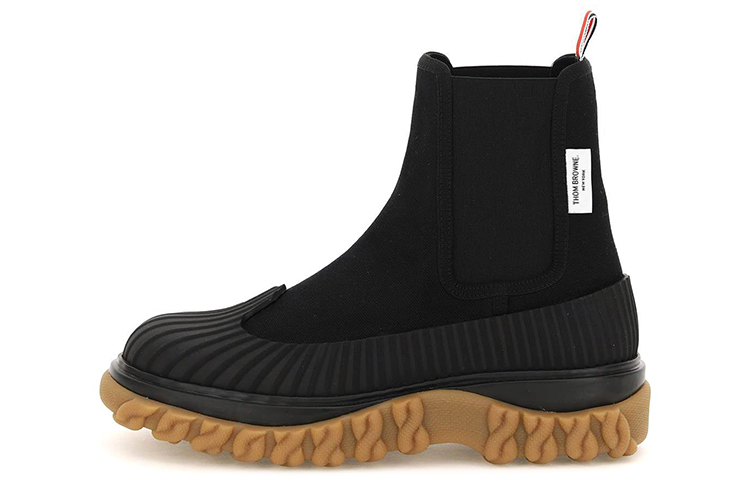 Thom Browne Canvas Duck Chelsea Boots 'Black'