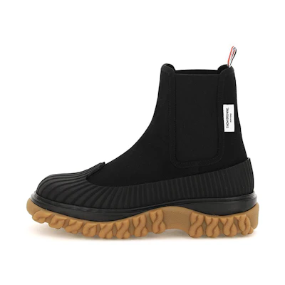 Thom Browne Canvas Duck Chelsea Boots 'Black'