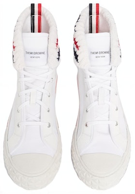 Zapatillas Altas de Lona Thom Browne 'Blancas' MFD244A01588100 Lookbook Zapatillas Altas de Lona Thom Browne 'Blancas' MFD244A01588100