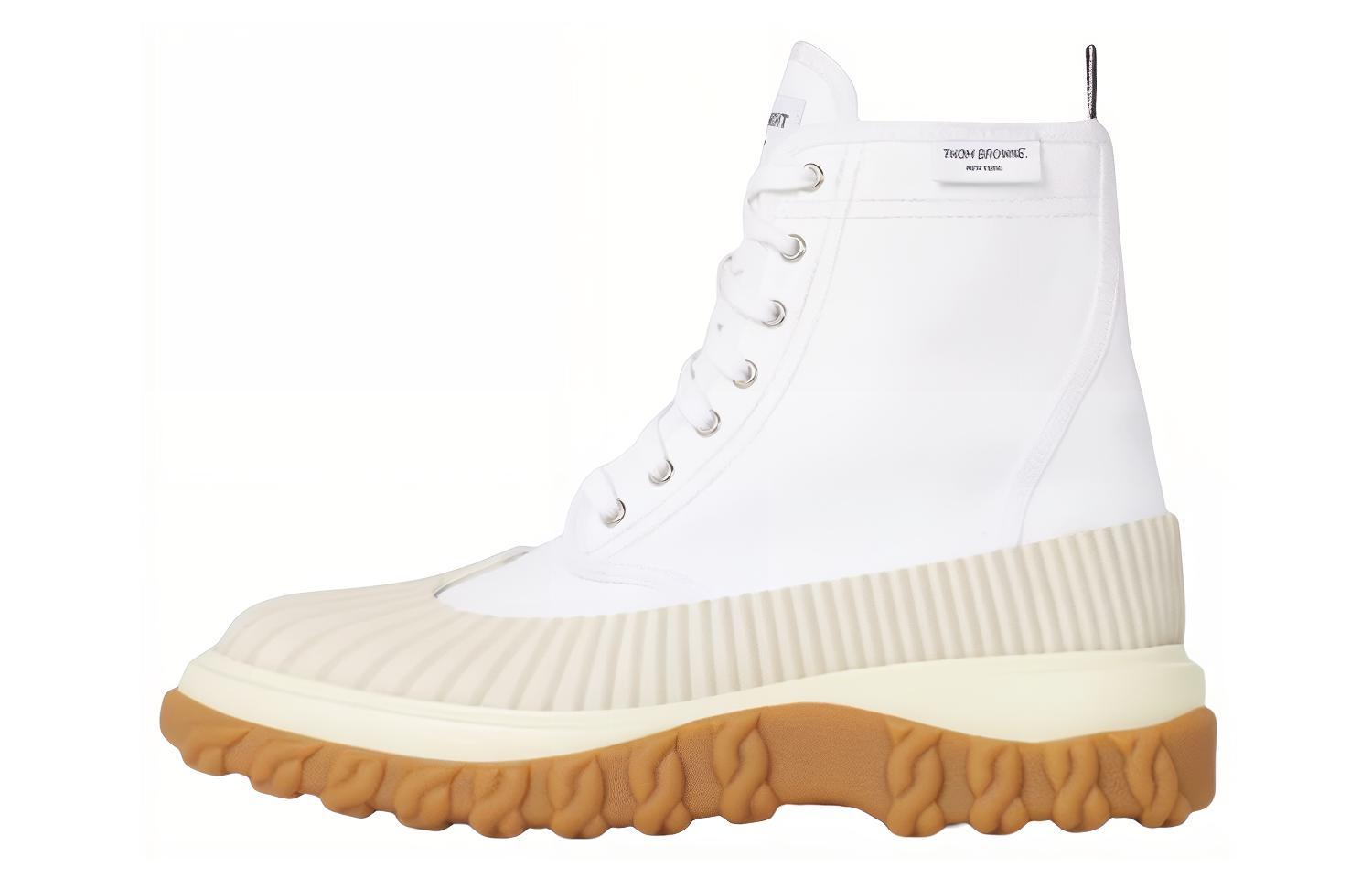 Thom Browne Canvas Lace-Up Boots 'White' MFB189A01588100