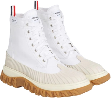 Thom Browne Canvas Lace-Up Boots 'White' MFB189A01588100 Order Thom Browne Canvas Lace-Up Boots 'White' MFB189A01588100