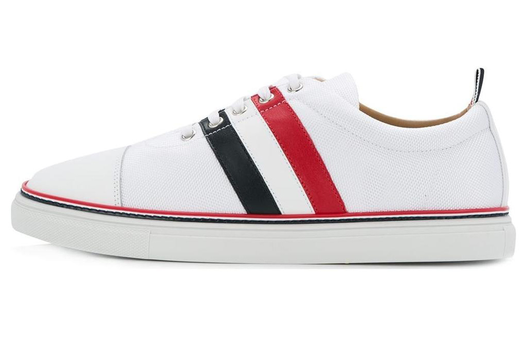 Thom Browne Canvas Leather Low-Top 'White Red'