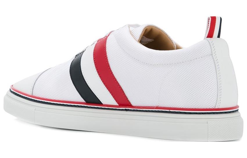 Thom Browne Canvas Leather Low-Top 'White Red' 圖 4