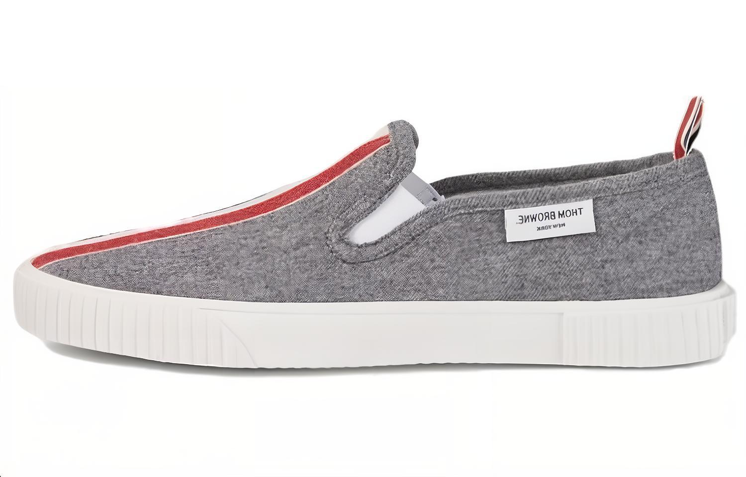 Thom Browne Canvas Low-Top 'Light Grey'