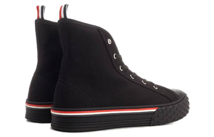 Shop THOM BROWNE 帆布 簡約休閒 時尚板鞋 男款 黑色