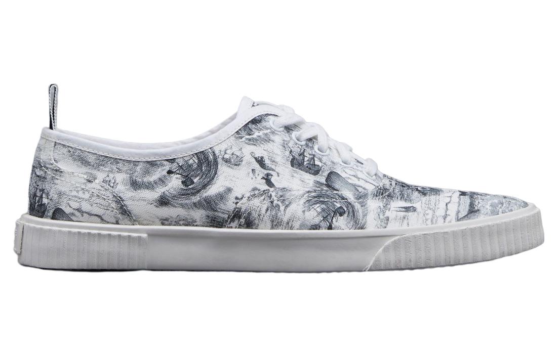 Thom Browne Canvas Low Top 'Grey White Print' 圖 2