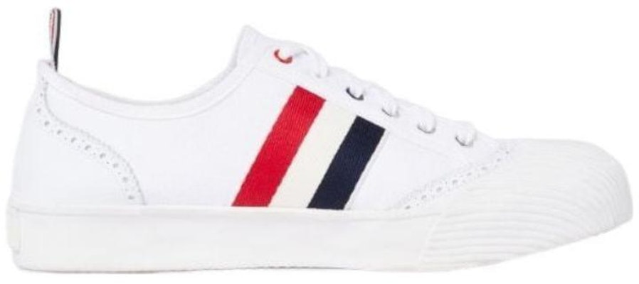Thom Browne Canvas Low Top 'White Fashion' MFD140A01588100 Order Thom Browne Canvas Low Top 'White Fashion' MFD140A01588100