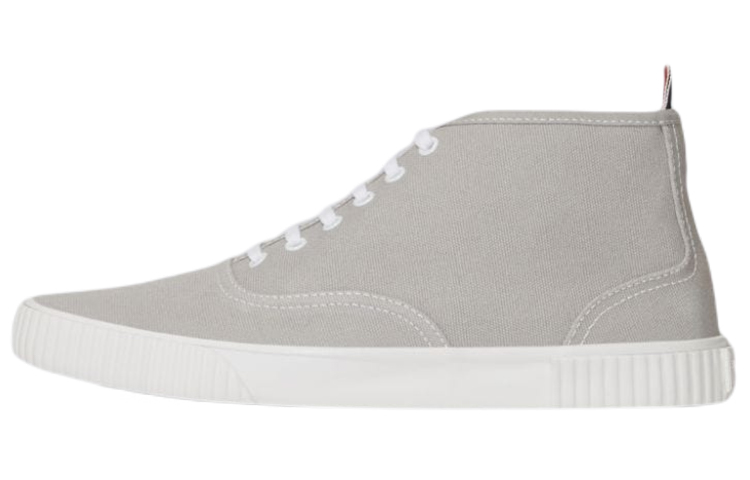 Buy THOM BROWNE 中筒帆布板鞋 灰色