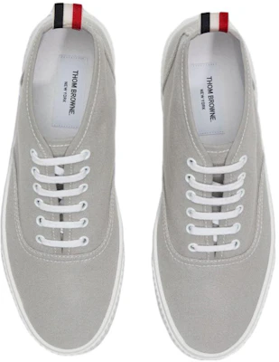 THOM BROWNE 中筒帆布板鞋 灰色 Shop THOM BROWNE 中筒帆布板鞋 灰色