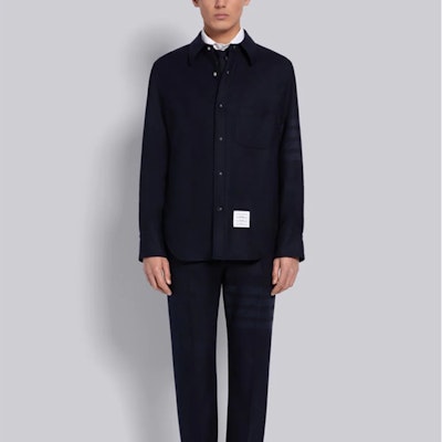 Chaqueta Camisa Thom Browne Mezcla de Cachemira Azul Marino MJO055A-06393-415 Purchase Chaqueta Camisa Thom Browne Mezcla de Cachemira Azul Marino MJO055A-06393-415