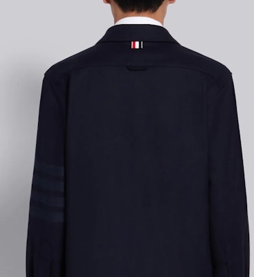 Chaqueta Camisa Thom Browne Mezcla de Cachemira Azul Marino MJO055A-06393-415 Details for Chaqueta Camisa Thom Browne Mezcla de Cachemira Azul Marino MJO055A-06393-415