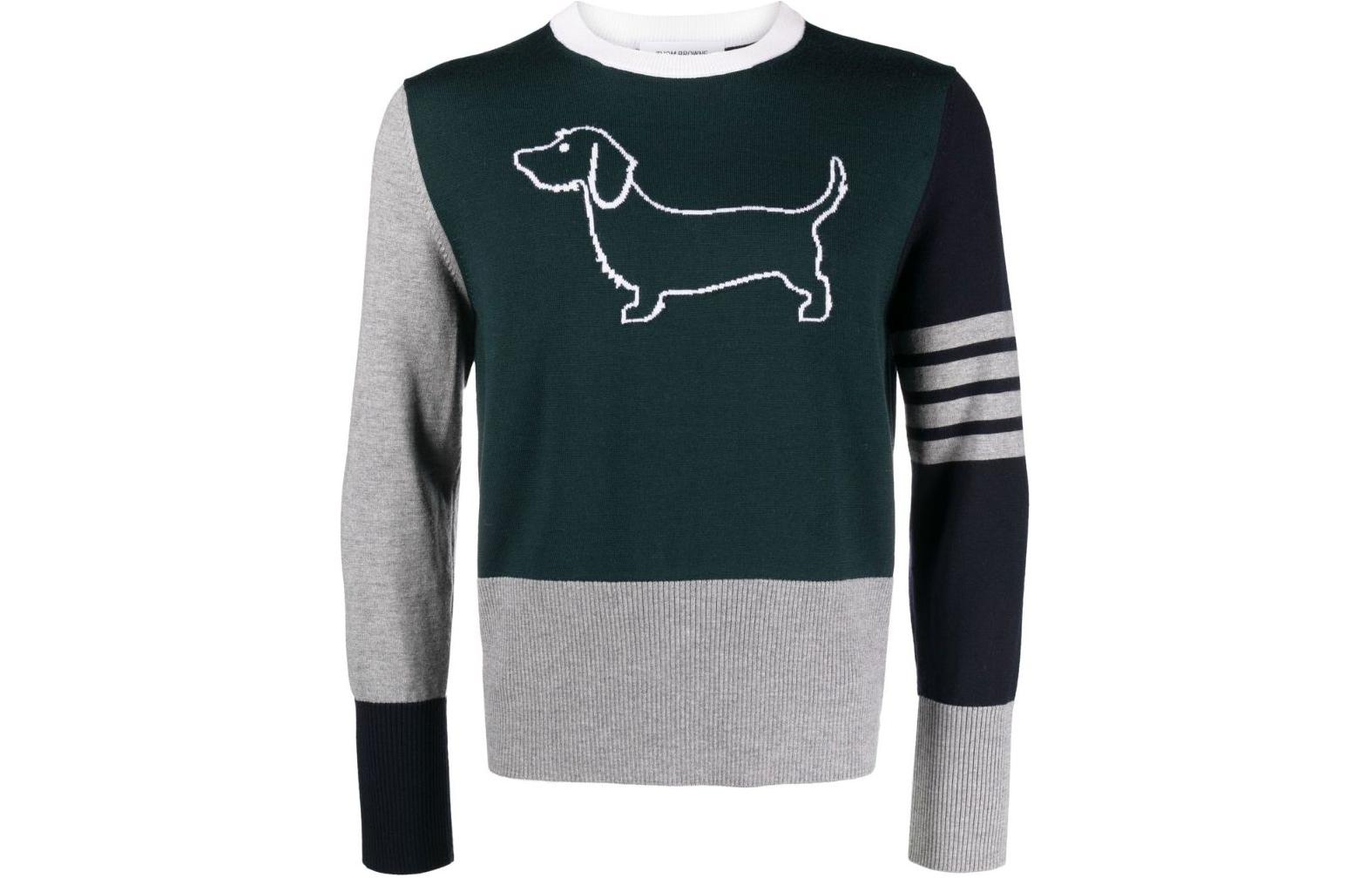 Thom Browne Casual Printed Crewneck Long Sleeve Sweatshirt Multi-Color MKA486F-Y1002-310