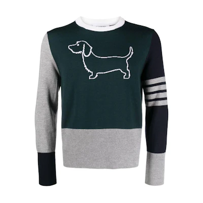 Thom Browne Casual Printed Crewneck Long Sleeve Sweatshirt Multi-Color MKA486F-Y1002-310