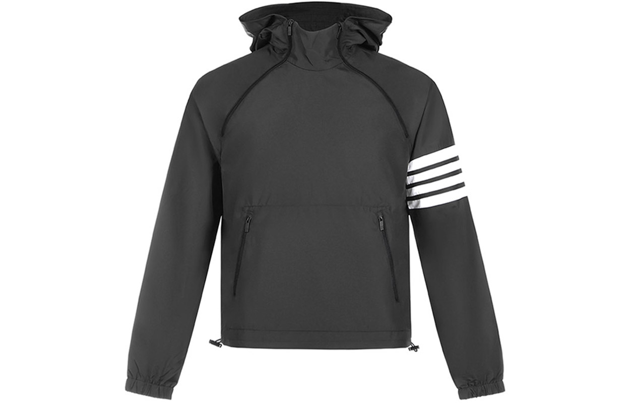 Thom Browne Charcoal Black Pullover Hoodie Jacket MJT232A-06230-015