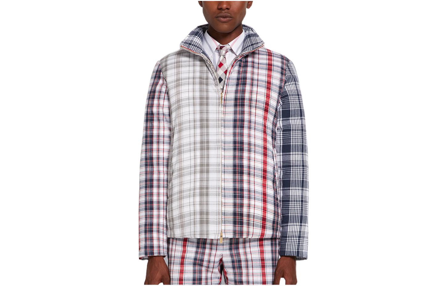Thom Browne Check Pattern Zip-Up Jacket MJD094X-10278-960