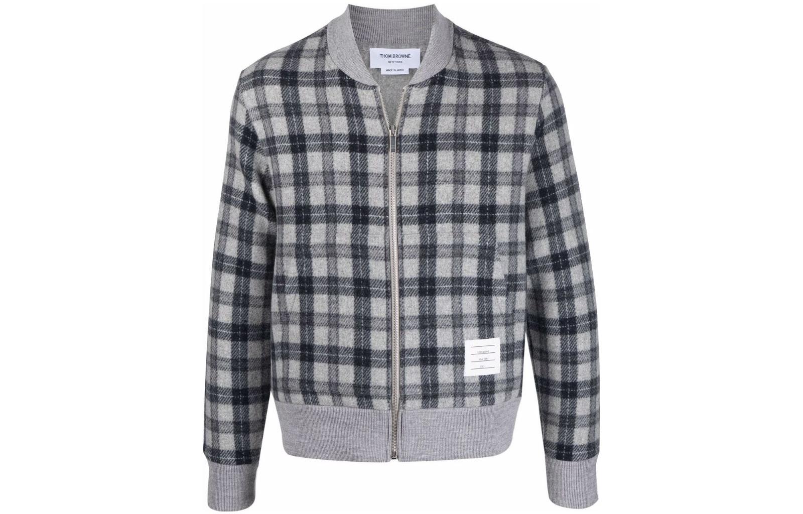 Thom Browne Checked Print Zip-Up Jacket MJT347A-J0006-055