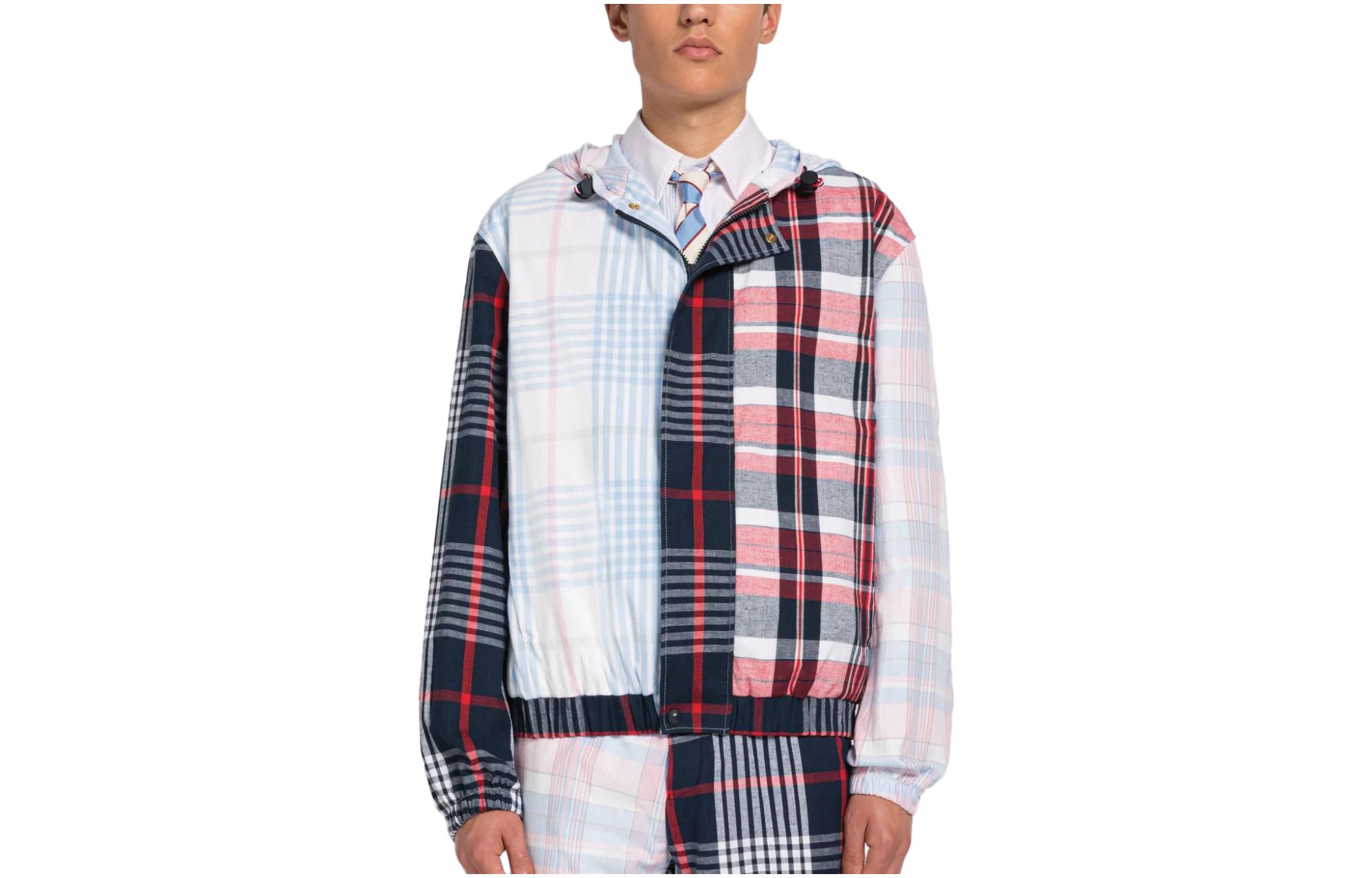 Thom Browne Checkered Hooded Long-Sleeve Jacket MJO188F-F0171-960