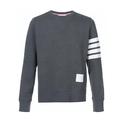 Thom Browne Classic 4-Bar Crewneck Sweatshirt Gray Spring/Fall MJT021H-00535-025