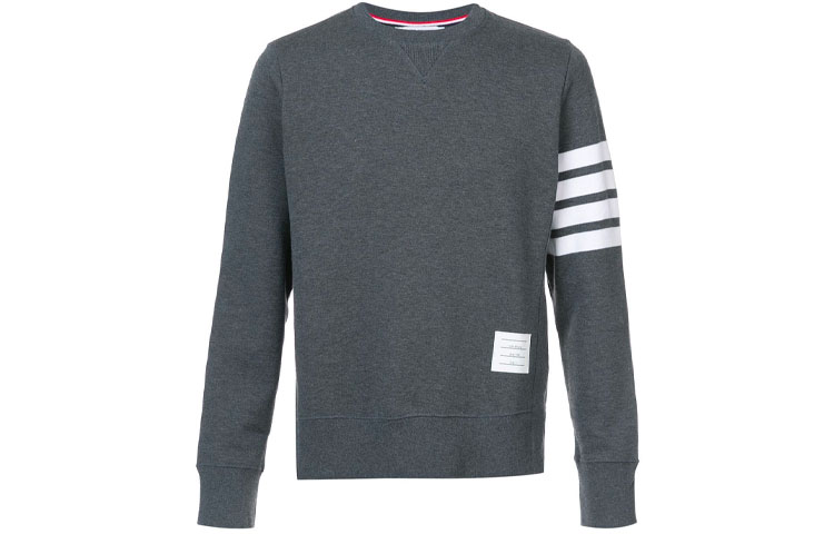 Order トム ブラウン クラシック 4バー クルーネック スウェットシャツ グレー 春秋用 MJT021H-00535-025