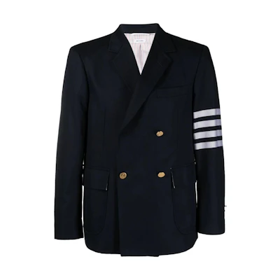 Thom Browne Classic 4-Bar Double-Breasted Jacket Black MJU566A-07890-415