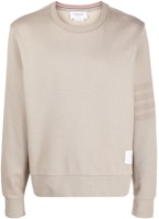 Thom Browne Classic 4-Bar Stripe Loose Fit Crewneck Sweatshirt Khaki MJT383A-06910-265 Thom Browne Classic 4-Bar Stripe Loose Fit Crewneck Sweatshirt Khaki MJT383A-06910-265