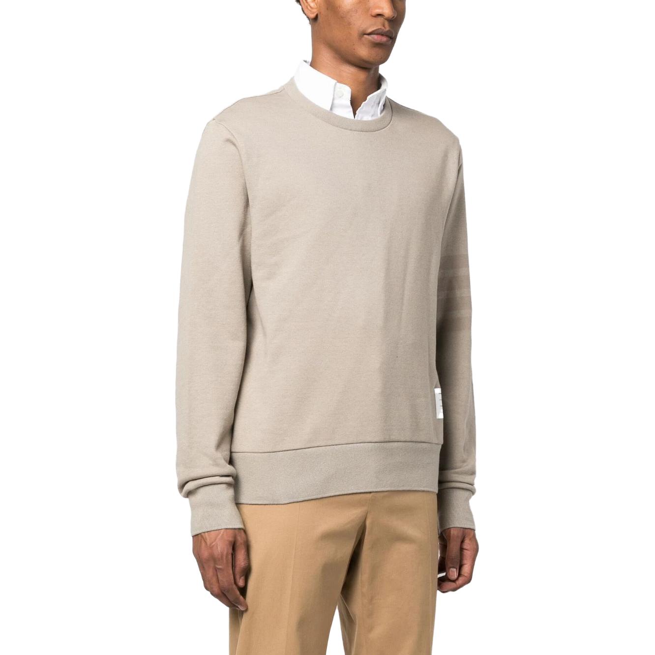 Purchase トムブラウン クラシック 4バー ストライプ ルーズフィット クルーネックスウェットシャツ カーキ MJT383A-06910-265