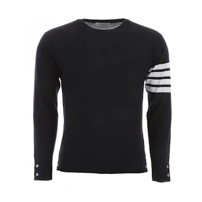 Thom Browne Classic 4-Bar Stripe Navy Sweater MKA002A-00014-415
