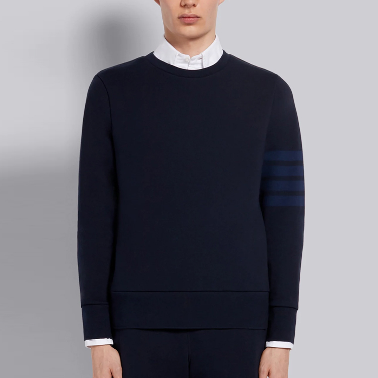 Purchase トムブラウン クラシック 4ストライプ ニット プルオーバー ネイビーブルーセーター MJT248A-06910-415