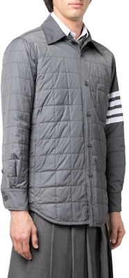 Chaqueta Camisa Acolchada Thom Browne 4 Franjas Gris Edición Otoño/Invierno. MJD089X07259035 Purchase Chaqueta Camisa Acolchada Thom Browne 4 Franjas Gris Edición Otoño/Invierno. MJD089X07259035