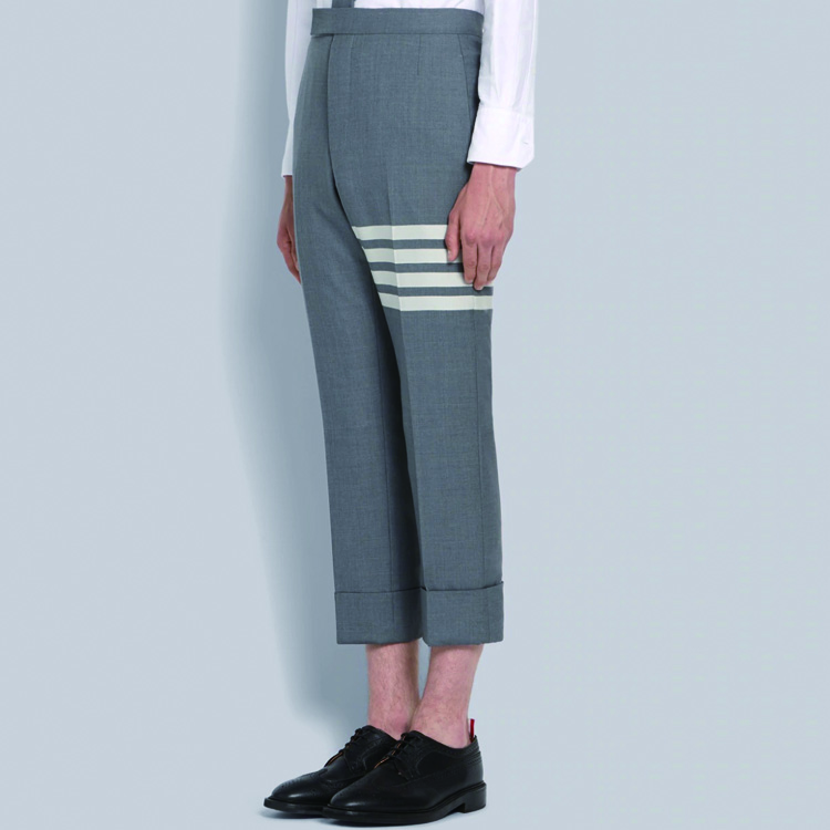Details for Thom Browne Classic 4-Striped Grey Suit Trousers Spring Edition MTC001A-06146-035