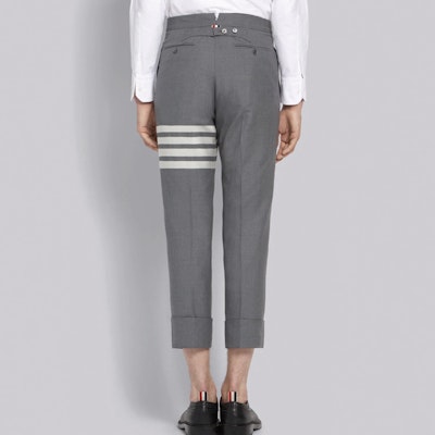 Thom Browne Classic 4-Striped Grey Suit Trousers Spring Edition MTC001A-06146-035 Sizing Thom Browne Classic 4-Striped Grey Suit Trousers Spring Edition MTC001A-06146-035