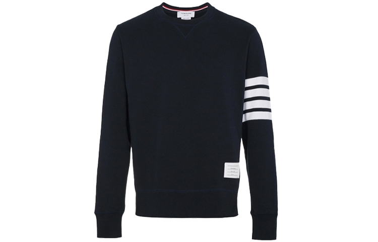 Thom Browne Classic 4-Stripes Logo Pullover Sweatshirt Navy Blue () MJT021L-00535-461