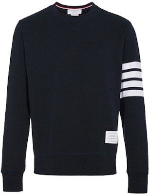 トムブラウン クラシック 4ストライプ ロゴ プルオーバースウェットシャツ ネイビー MJT021L-00535-461 Order トムブラウン クラシック 4ストライプ ロゴ プルオーバースウェットシャツ ネイビー MJT021L-00535-461