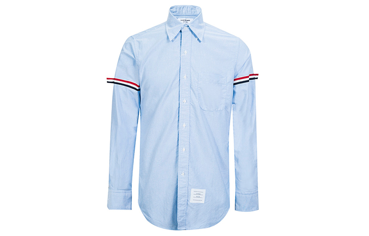 Thom Browne Classic Blue Oxford Striped Long Sleeve Shirt MWL150E-00139-480